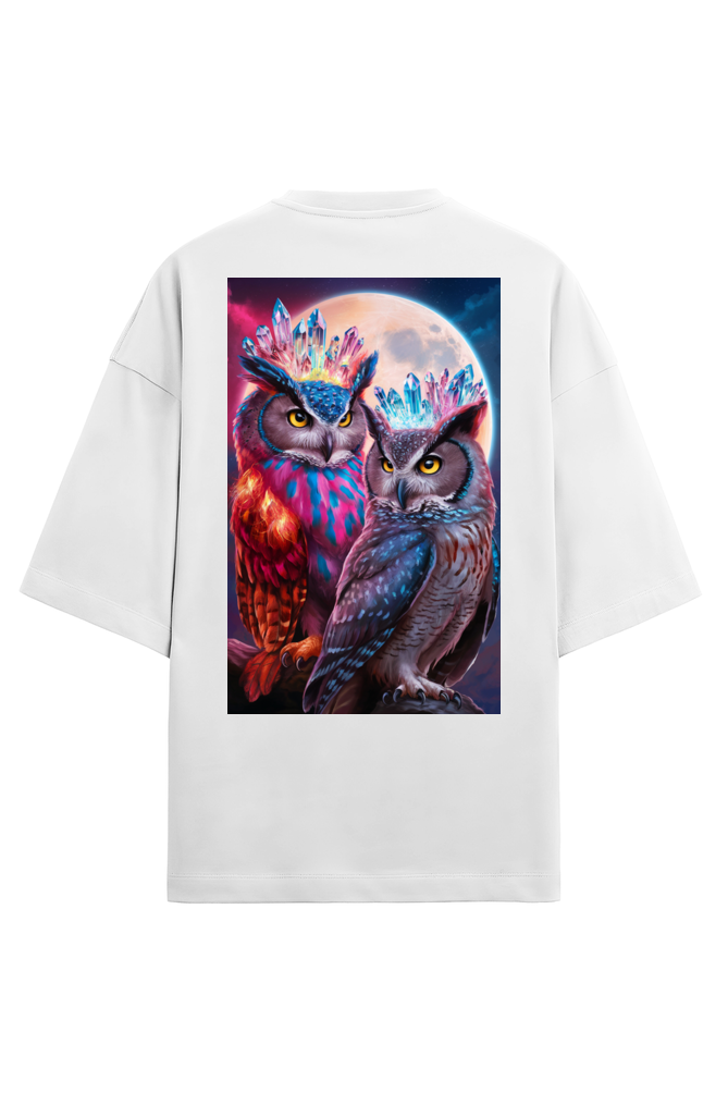 Majestic Unisex Owl Print Oversized T-Shirt