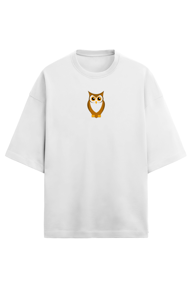 Majestic Unisex Owl Print Oversized T-Shirt