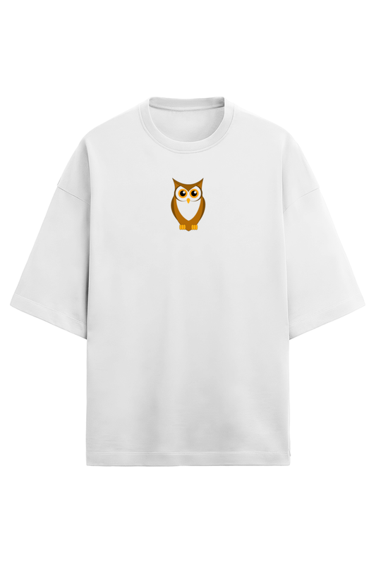 Majestic Unisex Owl Print Oversized T-Shirt